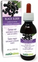Naturalma Black Elder (Sambucus nigra) Blomster (ilderblomster) og frukt (elderbær) alkoholfri tinktur - 4 fl oz flytende ekstrakt i dråper - Herbal Supplement - Vegan