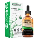 SBR Nutrition MAX Absorpsjon, vitamin D3 + K2 (MK-7) flytende dråper med MCT olje, peppermynteflavor, hjelper støtte sterke bein og sunn hjerte