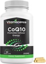 CoQ10, En pakke, 200 mg, 60 kapsler telling. Fremmer Cellular Energy, Antioksidant, Co q10 Kosttilskudd, for menn og kvinner.