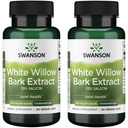 Swanson Maks styrke Hvit Willow Bark Extract-Promotes Felles støtte og muskel relief-standardisert til 25% Salicin-Naturlig Supplement med ingen mage Irritation (60 Veggie Caps, 500mg Hver) 2 Pakke
