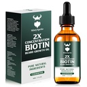 Beard Growth Oil - 2X Konsentrasjon Biotin Beard Oil for menn (2 oz) - Naturlig Mens Beard Oil med Argan olje, Jojoba olje og vitamin, Beard Growth Softener, Moisturizer (Cedarwood)
