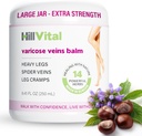 HillVital Varicose Veins behandling for ben, Naturlig Varicose Vein Cream & Spider Vein behandling for ben og andre kroppsdeler, Premium hest Chestnut krem for puffed vener, infundert med 14 urter