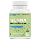 Puregen Labs Senna 8.6 mg Tabletter (120 greve) - Naturlig Sennosider Grønnsaker Laxativt for gluten, gass, uregelmessig relief