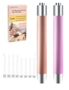 Ear Pick, Ear Wax fjerningsverktøy, LED-lys ørerensesett, Oppdatert versjon、Non-Slip,Soft Safety Spoon Head, Utskiftbar og enkel å rengjøre,Safe Materiale