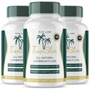 (Offisiell 3 Pack) Tropislim, Tropislim Alle naturlige Caribbean Flush, Vekttap Supplement, Tropislim Slimming Kapsler for kvinner, Sunn Livsstil + Leaner Physique, Tropiske Anmeldelser (180 Kapsler)