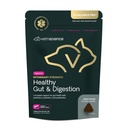Veterinær styrke Sunn Gut & Digestion - Kjæledyr Digestive Helse Supplement for katter & hunder - Gut Helse og immun støtte - Funksjoner Probiotika, Prebiotika og postbiotika - 60 Tel