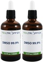 2X DMSO 99,9 % farmasøytiske ingredienser | Lav lukt - Dimetylsulfoksydvæske | 2X 3,4 Oz - 2X 100 ml | Høy renhet | Set av to | Heiltropfen®