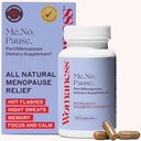 Womaness Menopause Supplements for kvinner - Perimenopause & Menopause Hotflashes Relief, Natt Svette, Vaginal tørrhet, Hjerne Fog & Mood Support - Hormon & Estrogen-Free - 30 Kapsler