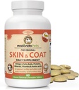 Hud og Coat Supplement med Fish Oil og Omega 3 for hunder og katter - Hunde Itch Relief Pet Supplement for shedding, tørr kløende hud og allergier - Hundeallergi behandling vitaminer (60 faner)