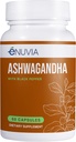 Ashwagandha Supplement - Naturlig relief og utholdenhet Støtte for å hjelpe Ease Tension 60 kapsler ren rot med svart pepper ekstrakt for forbedret absorpsjon Vegan, laget i USA