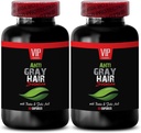 Pure Biotin pulver - Gray Hair Solution - Antigrå hår formel, grå hår piller, grå hår løsning, antigrå hår supplement, grå hår supplement til reverse, grå hår omvendt - 2B 120 Caps