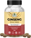 Amazing Botanicals Panax Ginseng Extract Tabletter - 200mg Høyt Potent 80% Ginsenosides for energi og avslapping - Naturlig Herbal Supplement for Kognitiv Booster - 30 Tabletter