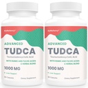TUDCA Liver Supplements 1000 mg-Bile Salts for Liver Cleanse Detox-Milk Thistle Herbal Blande med fulvic og Humic Acid for lever, Digestiv helse,120 Vegansk kapsler