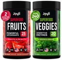 Frukt og grønnsaker Supplement - høy fiber Supplement for immunitet, Gut & energi - Super Røde & Super Grønn Kosttilskudd med Marshmallow Root - 240 Røde og Super Greens pulver Superfood Kapsler