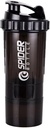 5 I 1 Protein Shaker Flaske - Profesjonell serie Shaker flaske for proteinshakes og pre trening Gym flaske, med pulver lagring, Pill skuffe,Mixing Ball,Shakes Cup (svart)
