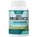 ZEBORA Probiotika for menn og prebiotika for digestiv helse, 90 tabletter, 60 milliarder CFUs for immun- og gut helse, 10 strimler, Hypoallergenic probiotika, hyllestabil, glutenfri og soya