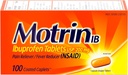 Motrin IB, Ibuprofen 200 mg tabletter, smertestillende og feber reduserer for muskulære smerter, hodepine, ryggsmerter, Menstrual Cramps & Minor Arthritis Smerte, NSAID, 100 Ct