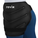 REVIX Extra stor Hip Ice Pack Wrap etter kirurgi, Reusable Gel Cold Pack for Hip Recovery, Sciatic Nerve, Cold Therapy Hip Flexor Compression Wrap, Svart