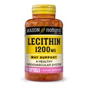 MASON NATURAL Lecithin 1200 mg - Sunt Cardiovaskulært system, fremmer lever og reproduktiv helse, 100 Softgels