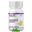 INLIFE Licorice Root Extract (Yasthimadhu) Standardisert til >20% Glycyrrhizinsyre Supplement, 500 mg - 60 Vegetariske kapsler
