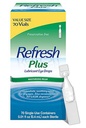 Oppfriskende Plus Lubricant øyedråper For tørre øyne, Preservativ-fri, Verdistørrelse, 0,01 Fl Oz enkeltbruksbeholdere, 70 Telling