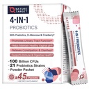 NATURE TARGET Probiotika-for-Women Prebiotika-og-probiotika-Powder, 100-million-CFU 45-dag-supply, kvinners probiotika med D-Mannose og Cranberry for urinveistrakt/Gut/Digestiv helse