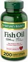 FIsh Olje ved naturens Bounty, kosttilskudd, Omega 3. Støtter hjerte helse, 1200 Mg, 200 Rapid Release Softgels