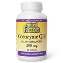 Naturlige faktorer Coenzym Q10 - Antioksidant støtte Supplement støtter Cellular Energy produksjon - bedre absorpsjonshjelpemidler sunn hjertefunksjon - 200 mg, 60 Softgels (60 Serveringer)