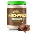 Steel Kosttilskudd Veg-PRO | Vegansk Protein pulver, Melk Sjokolade | 25 Servings (1,65lbs) | Protein pulver med BCAA Aminosyre | Glutenfri | Non Dairy | Lav karbohydrat formel
