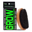 GROW Boar Bristle Skjeggbørste & 360 bølgebørste for menn – Skjegg og mustache vekstbørste – Skjeggbørste for menn og follikkelstimulator – Exfoliate, Detangle & Boost sirkulasjon – USA laget