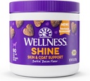 Velvære Barkin 'Bacon Flavored Mykt Chew Skin & Coat Kosttilskudd for hunder, 90 greve