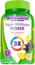 Trippel immunkraft Gummy vitaminer Kompatible med Vitafusion, 60ct-L8