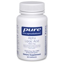 Ren innkapslinger Alpha Lipoic Acid 400 mg ALA Supplement for leverstøtte, antioksidanter, nerve og kardiovaskulær helse, gratis radikaler og karbohydratstøtte* 60 kapsler