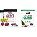 Force Factor Total Beets Mykt Chews med beetroot, Grapefrøekstrakt, Antioksidanter, Nitrater, L-Citrullin, 120 Count, 2-Pack og Smartere Grønn Supermat Chews med 25+ Superfoods, Probiotika, Antioksidanter, og Fiber, 60 Count