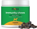 MYOS immunitet Chew for hunder - immunsystem støtte, antioksidanter, hjelper Cellular helse og vitalitet- med Colostrum, Resveratrol, Astragalus Root og Moshrooms- Daily Chewable Supplement