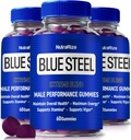 (3 Pakke) Blå Stål Gummies for menn, Daglig ernæring for å øke tillit og generell helse, Alt naturlig kosttilskudd for å støtte Peak ytelse, Offisiell Mann Gummy, BlueSteel anmeldelser (180 Gummies)