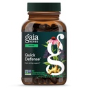 Gaia Herbs Quick Defense - raskt aktiv immunstøtte Supplement* - Echinacea, svart eldrebær, Ginger & Andrographis - 80 vegansk flytende pyto-kapsler (8-dagers forsyning)