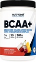 Nutricost BCAA + Hydration Powder (Tropisk Punch) 30 serveringer - grened kjede Aminosyrer med Hydration Complex - Glutenfri, ikke-GMO