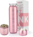 Ukentlig Pille Organizer, Bærbar reise 7 dager, Vanntett Container, Stor, Aluminium, Metall, Hold vitaminer, Cod Liver Oil, Kosttilskudd og medisiner (Pink)