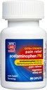 Rite Aid Ekstra styrke PM Smerte Relief Caplets, 500mg Acetaminophen / 25mg Diphenhydramine - 50 greve | Nighttime PM Smerte Relief + søvnhjelp | Joint Smerte Relief | Menstrual smerte Relief + PMS Relief
