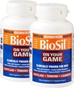 Biosil på spillet ditt - 60 Veggie Capsules, pakke med 2 - med patentert ch-OSA-kompleks - Øk kollagenproduksjonen for ledd smertelindring, fleksibilitet og rekkevidde av bevegelse - GMO gratis - 60-dagers levering