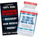 Ultimate Essential Aminosyrer Supplement for Cutting, Fasting & Workouts, Alle 9 EAAs, 3000 mg, 40% leucin, 4:1:1 BCAA forhold, Binder-fri med organisk belegg, vegansk, keto, ikke-GMO, 150 tabletter