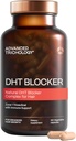 Advanced Trichology DHT Blocker - Hårvekst Supplement for genetisk tynnelse for menn og kvinner | Godkjent* av American Hair Loss Association - 120 greve (pakke av 1)