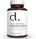Candida Flush & Cleanse 60 Count Gut støtte for balansert Gut Flora med Oregano, Caprylic Acid,Probiotika, & Digestive Enzymer - Ikke GMO Diett Supplement