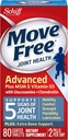 Flytt Gratis Avansert Glukosamin Chondroitin MSM vitamin D3 og Hyaluronsyre felles Supplement, 80 Telling