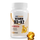 Vitamin D3 K2 (MK7) Softgel Supplement, vitamin D3 5000 IU & K2 100MCG med MCT olje Supplement, immunstøtte, Bein og tenner Helse, Glutenfri, Ikke-GMO/90 Softgels