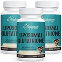 2400 MG Liposomal Glutation Softgels, Max Absorpsjon, aktiv form L-Glutathion Redusert (GSH), med Hyaluronsyre, Resveratrol, Master Antioksidanter for Detox, Brain, Immunsystem, 180 Softgels