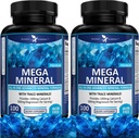 Potent hage 2-Pack Mega Mineral Supplement komplett Mineral kompleks med kalsium Magnesium Sink Kalium Bor Selenium Chromium & 72 Spor Mineraler Jernfri Kalsium Supplement -200 piller