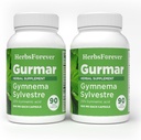 Herbsforever Gurmar Kapsler – Gymnema Sylvestre – Herbal Supplement – 90 Kapsler (pakke med 2)