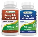Pumpkin Seed Oil 1000 mg og vitamin K2 (MK7) med D3